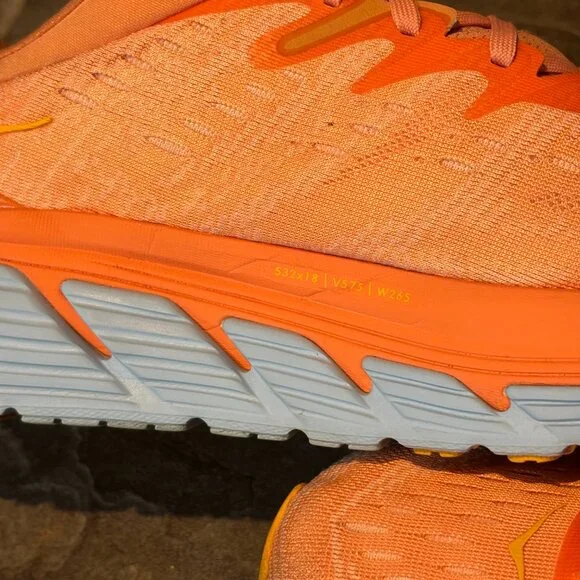 HOKA One One Gaviota 4 Women’s 12B Coral Orange Running Shoes Gorpcore Comfort - Picture 10 of 15